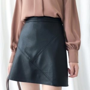 Zara faux leather mini skirt